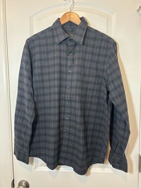Tasso Elba Men's Plaid Dress Shirt - Gray Tones